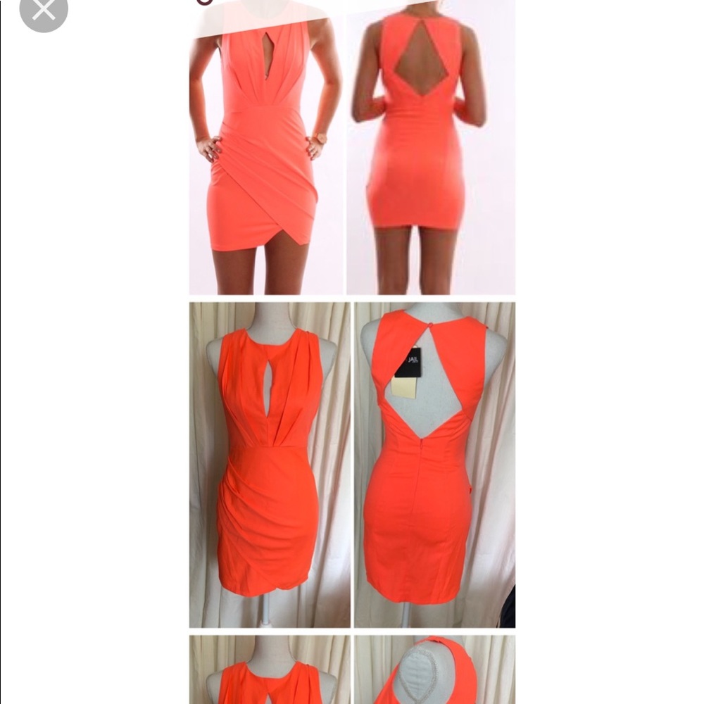 Jean Jail Goddess dress. Coral. Size 10 AU